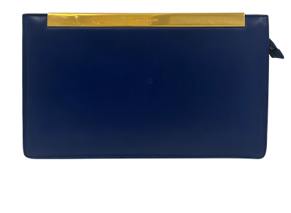 Lutetia Clutch, 200&euro;, Bolso, Azul, Animal - Piel, Vista frontal